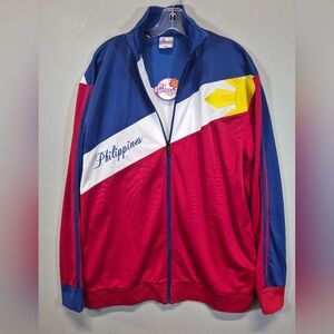My Philippines Lifestyle Men’s Large Track Jacket Full Zip Flag Colors
